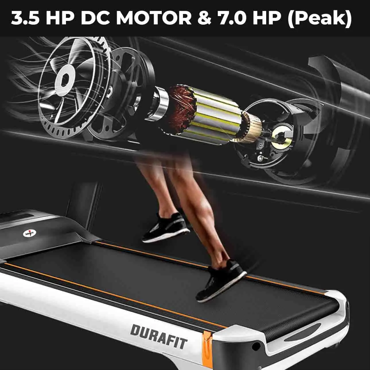 Durafit Focus Treadmill with 3.5 HP DC Motor