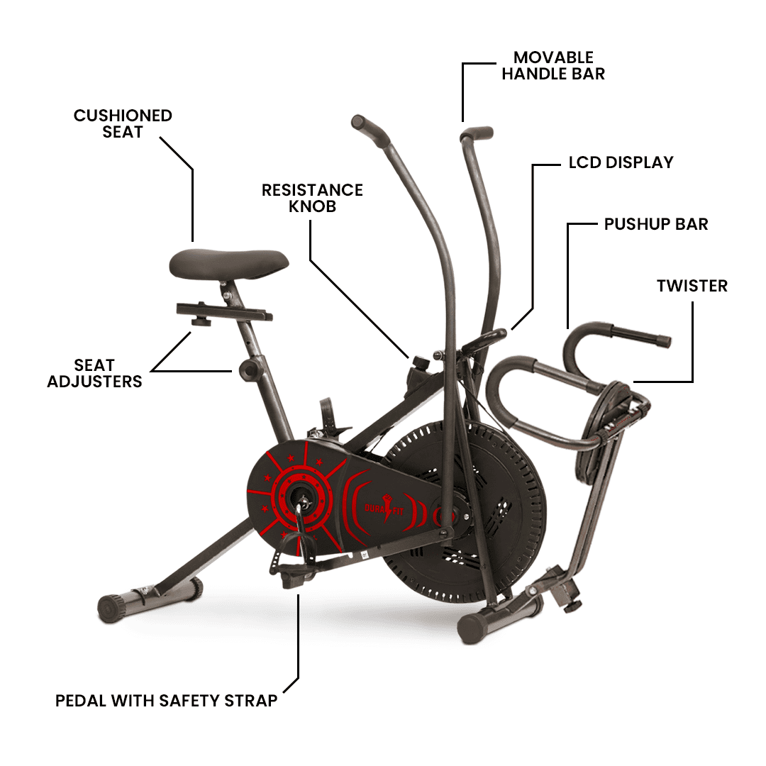 Durafit Air bike with Twister Ab0t2