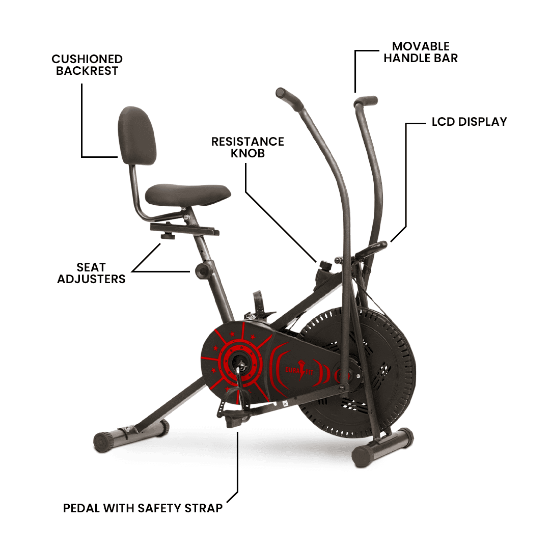 Durafit Air Bike Abr02 with Safety Pedal