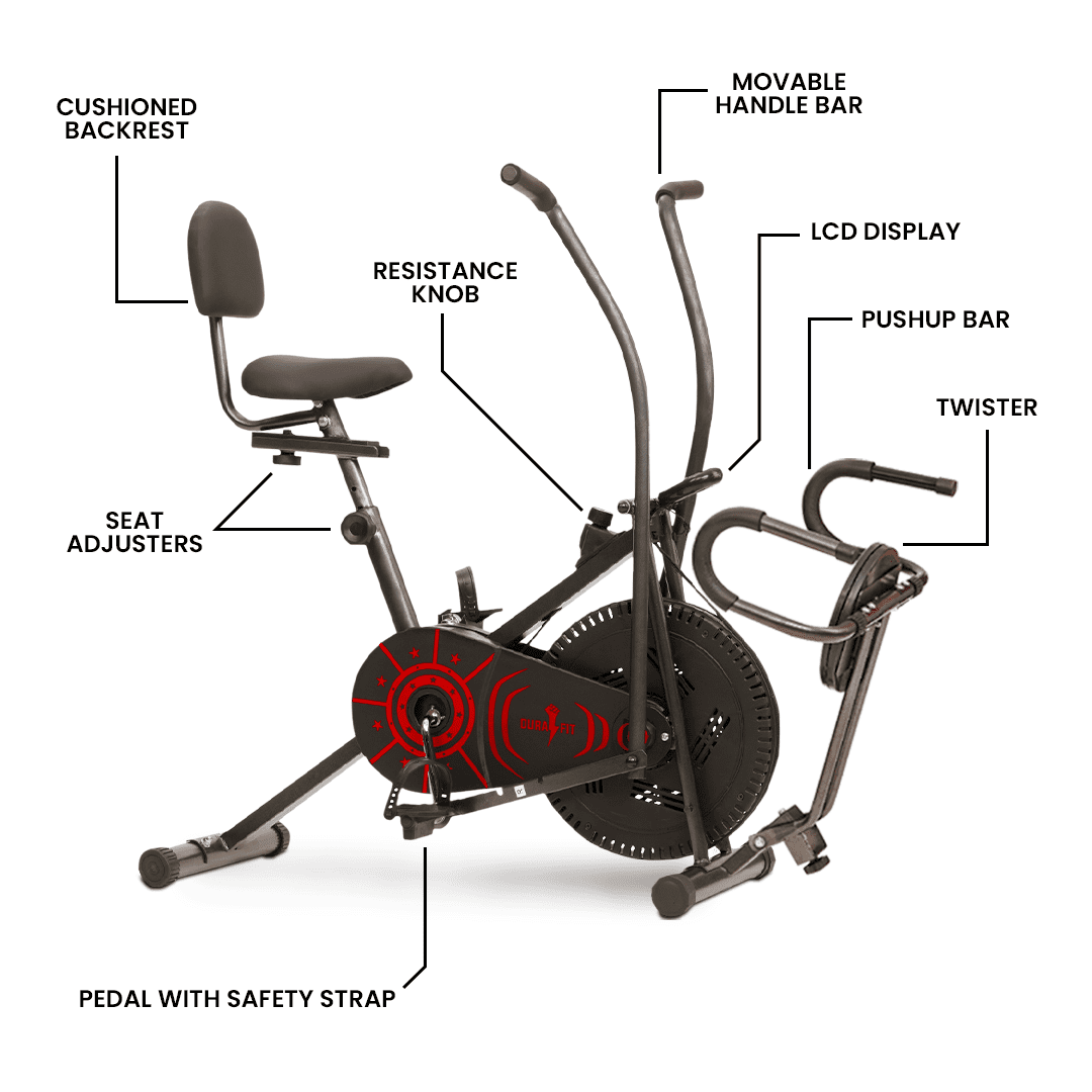 Durafit Air bike ABRT2 with Backrest and Twister