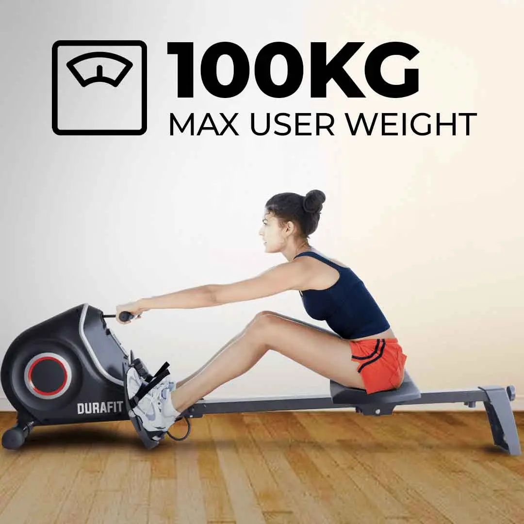 Durafit Scullos Rowing Machine with 100kg Max User Weight