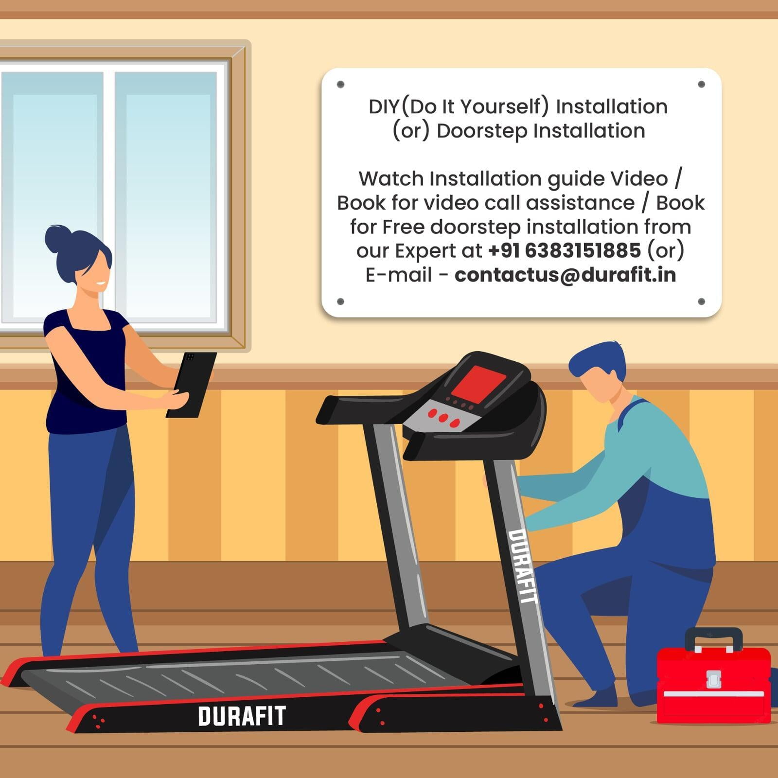 Durafit Bronco Multifunction Treadmill with DIY Installation