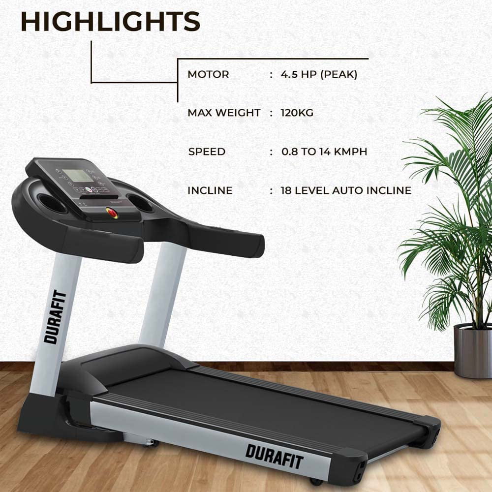 Durafit Surge treadmill with Multiple Features