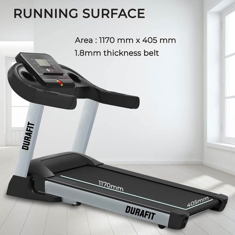 Durafit Surge treadmill with Larger Running Surface