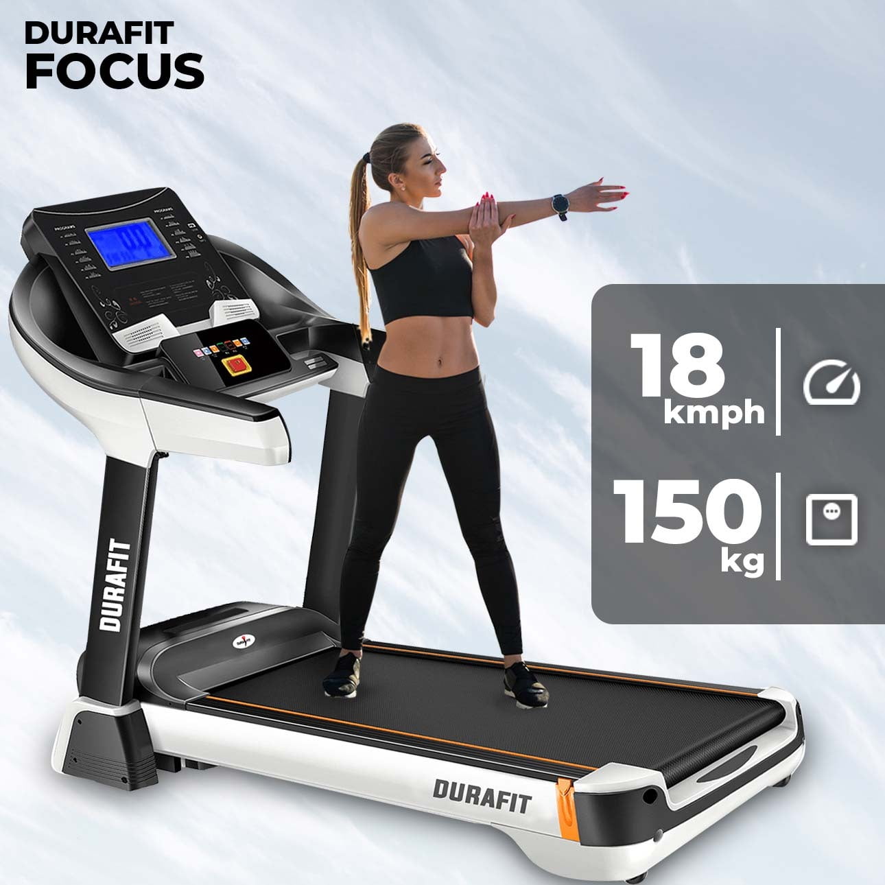 Durafit Focus Treadmill with 150kg