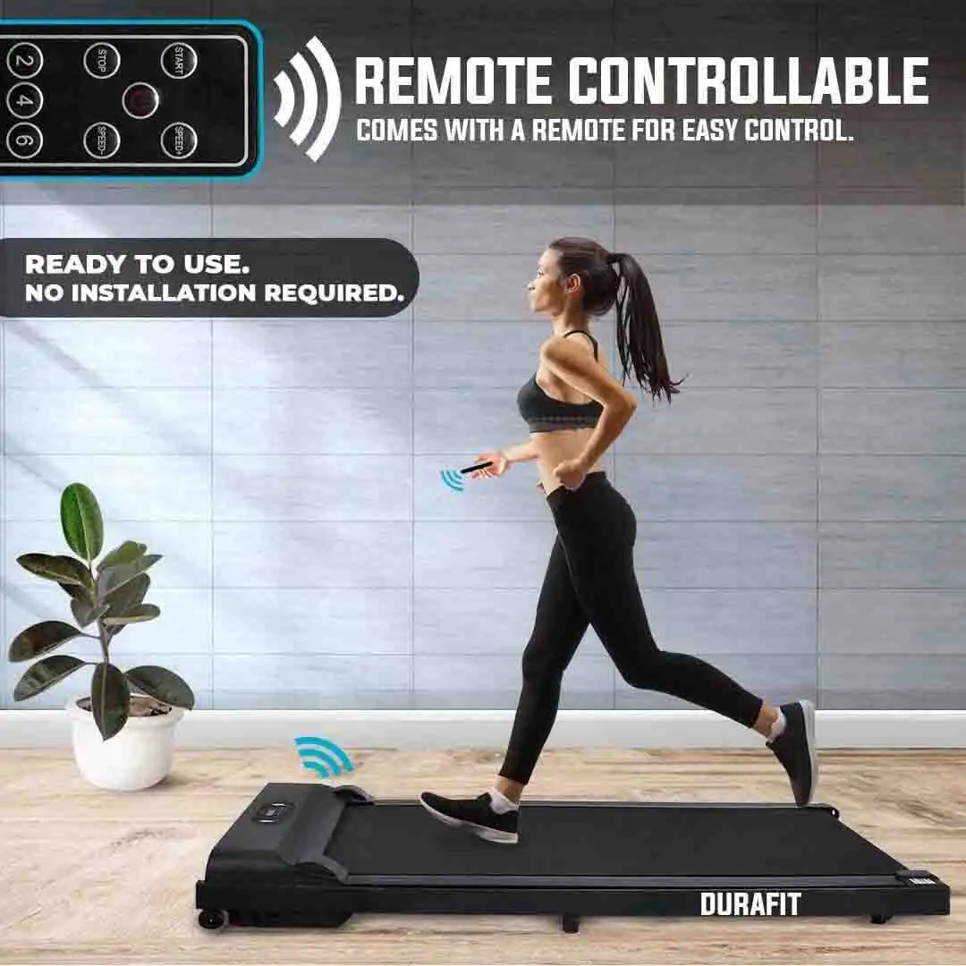 Durafit Efficio Black Treadmill with remote control