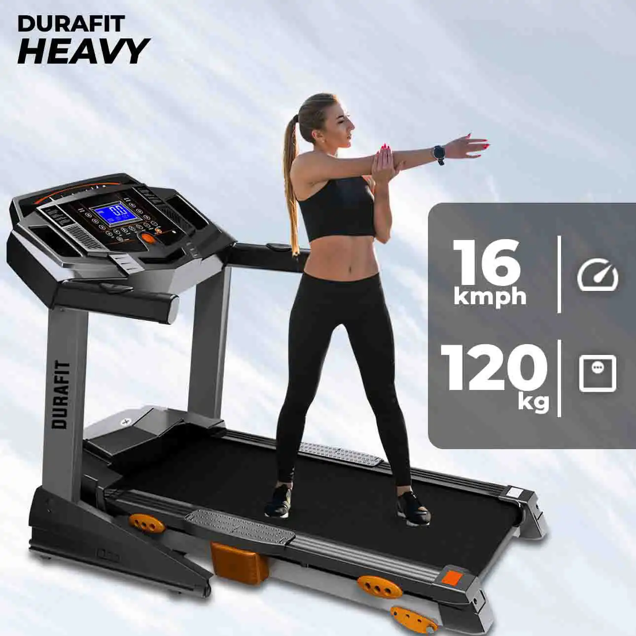 Durafit Heavy Treadmill with 16kmph running speed