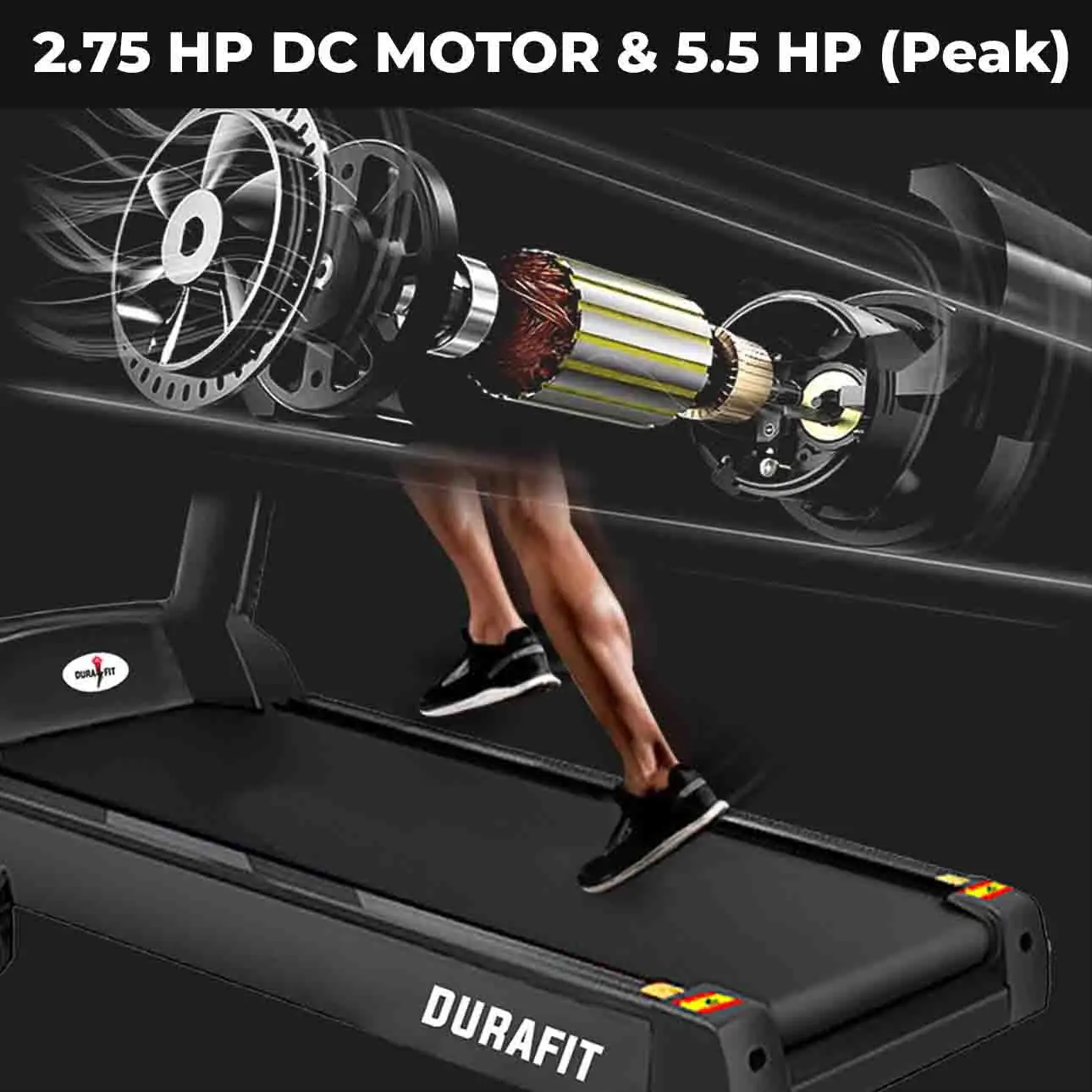 Durafit Panther Multifunction Treadmill with 2.75 HP DC Motor