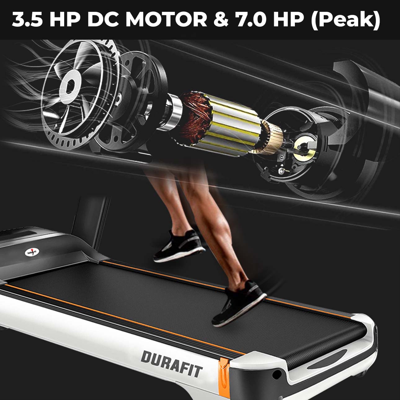Durafit Focus Multifunction Treadmill 3.5 HP DC Motor