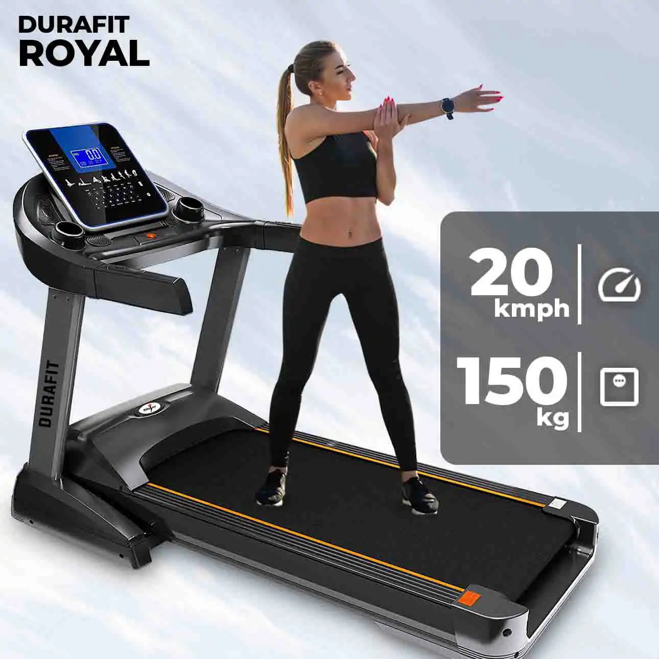 Durafit Royal Treadmill with Max 150kg User Weight