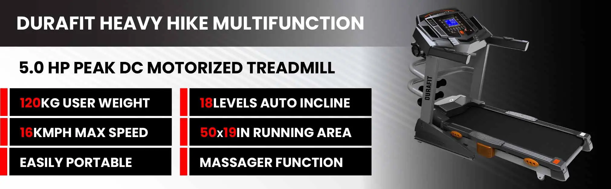 Durafit Heavy hike Multifunction Treadmill