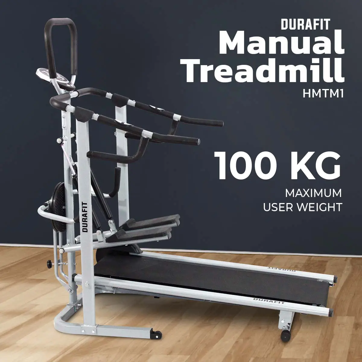 Durafit Manual Treadmill Hmtm1 with 100kg max user weight