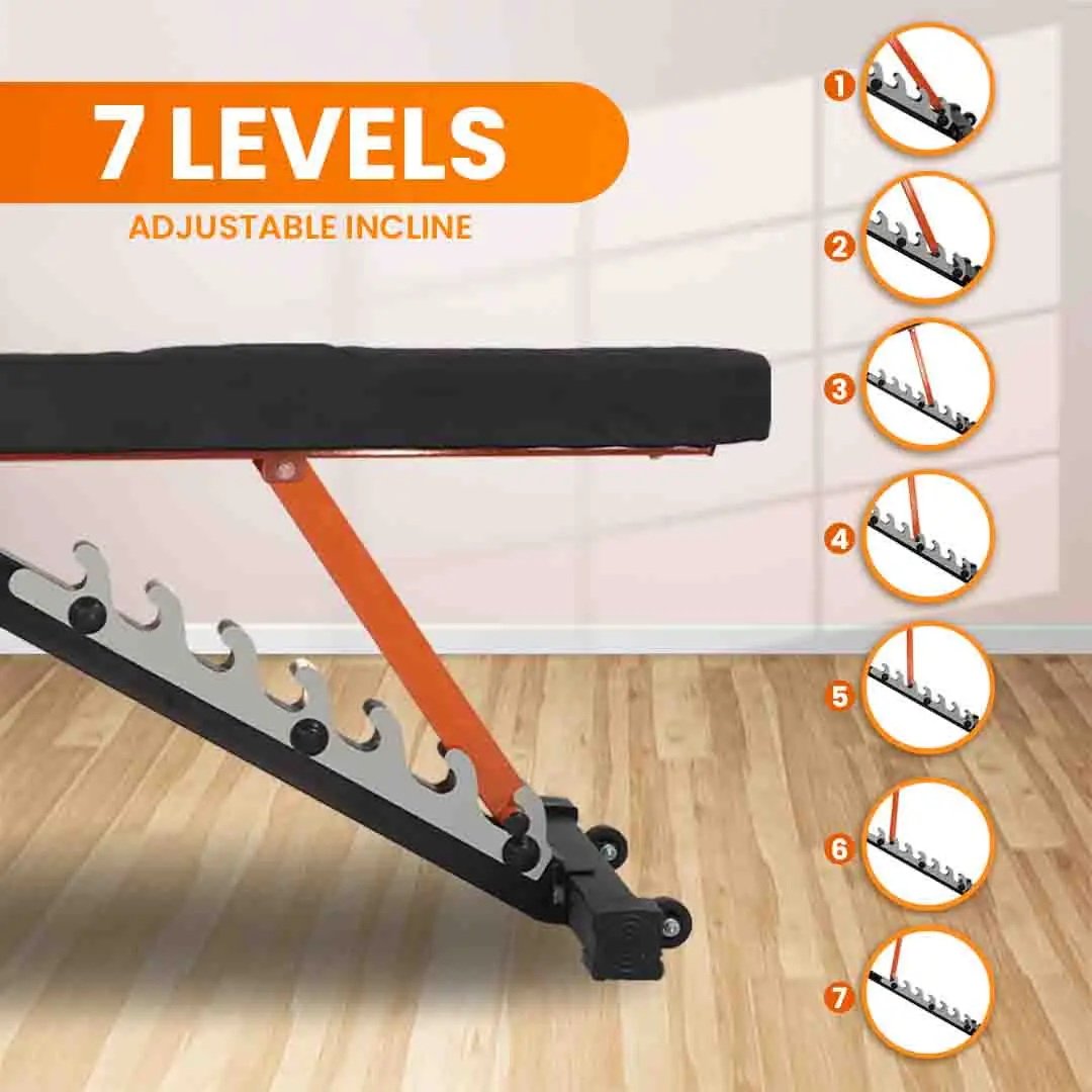 Durafit Foldable Bench OFB02 with 7 Levels of Adjustable Incline