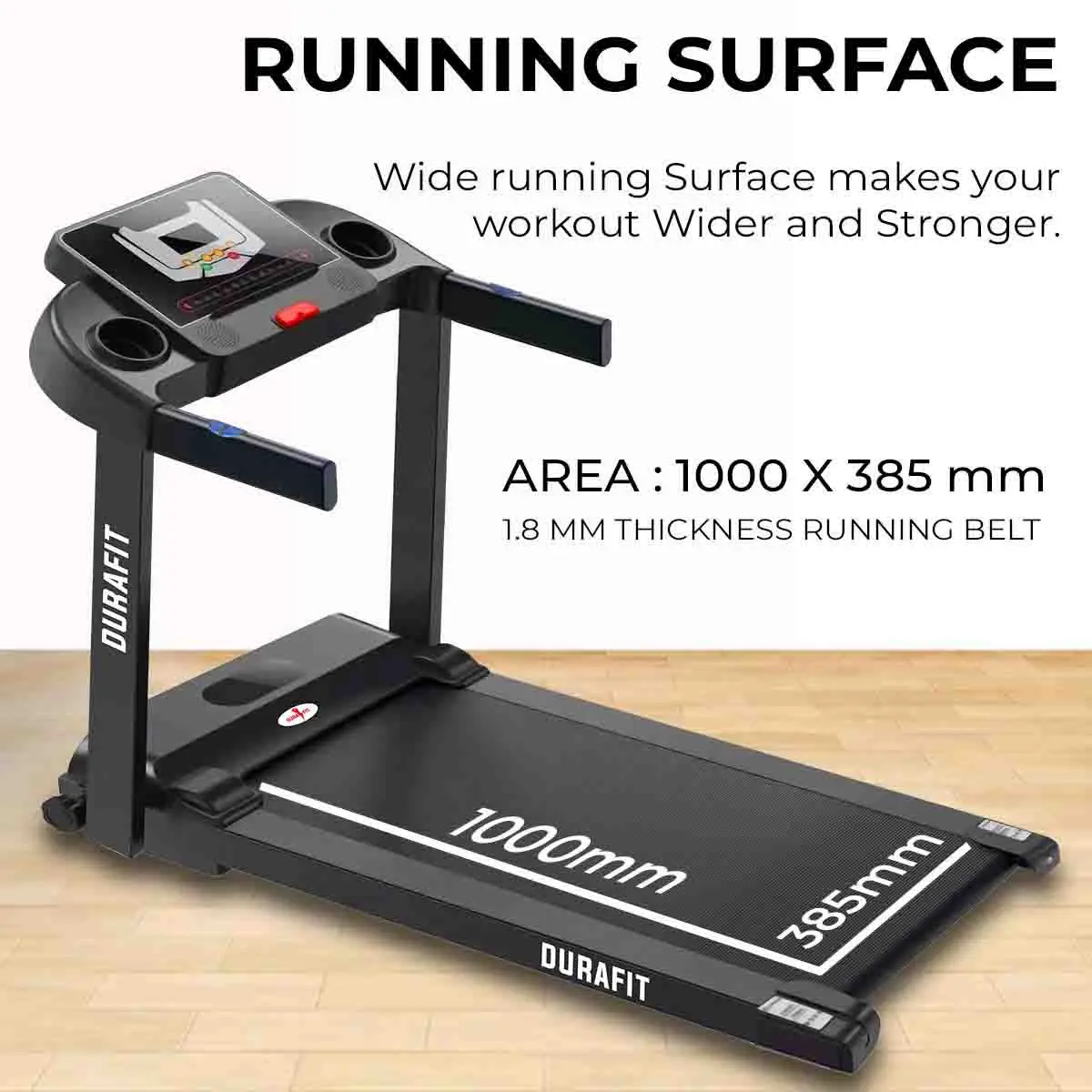 Durafit Spark Treadmill with Wide Running Surface