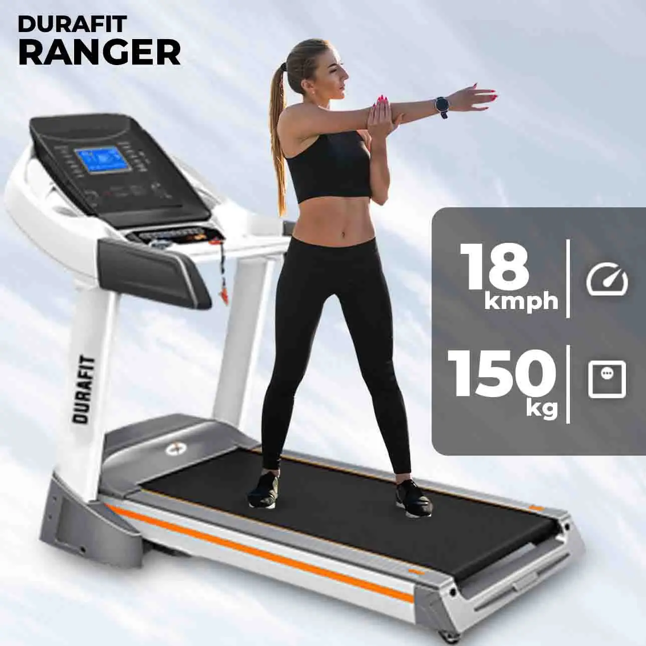 Durafit Ranger Treadmill with Max User Weight 150kg