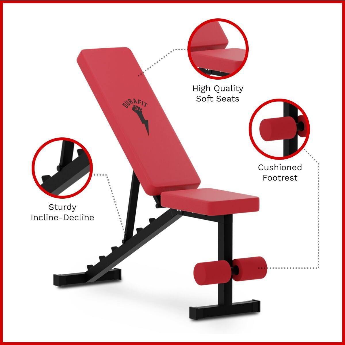Durafit Foldable Bench FB01 with smooth and comfortable